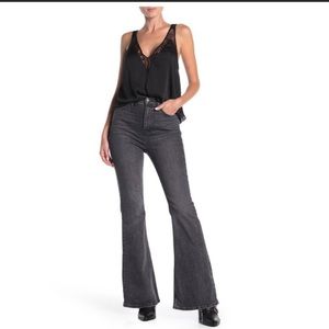 NWT free people CRVY Robyn high rise flare jeans